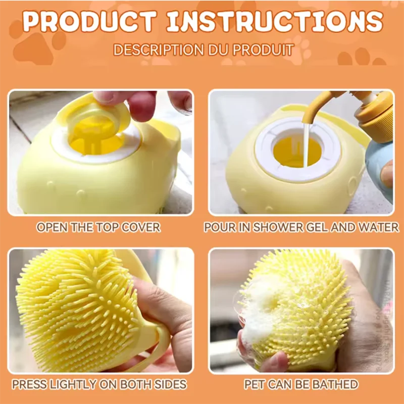 QuickClean Pro Pet Massage Brush